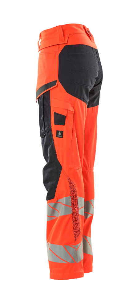 MASCOT® ACCELERATE SAFE Hose mit Knietaschen  Gr. 76/C34, hi-vis rot/schwarzblau - erhältlich bei ♡ HUG Technik ✓