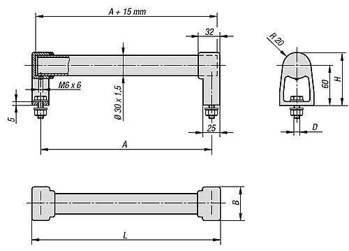 Rohrgriff Edelstahl, Komp: Edelstahl, A=200 - K0652.200301 - direkt von HUG Technik ✓