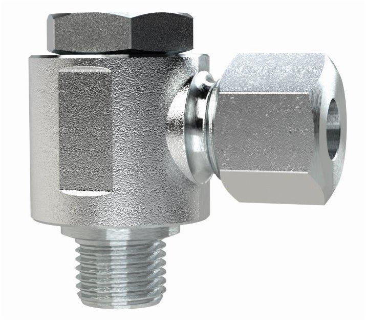 Schwenkbare Winkel-Verschraubung, G 1/8 a., Rohr-Außen-Ø 8 - bei HUG Technik ✭