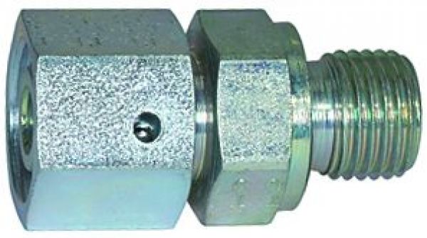Einstellbare gerade Einschraubverschraubung, G1/2 AG, Rohr-Außen-ø 15 mm, Stahl verzinkt - erhältlich bei ♡ HUG Technik ✓