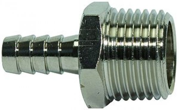 Einschraubschlauchtülle »value line«, R 3/8, LW 12, Messing vernickelt - gibt’s bei ☆ HUG Technik ✓