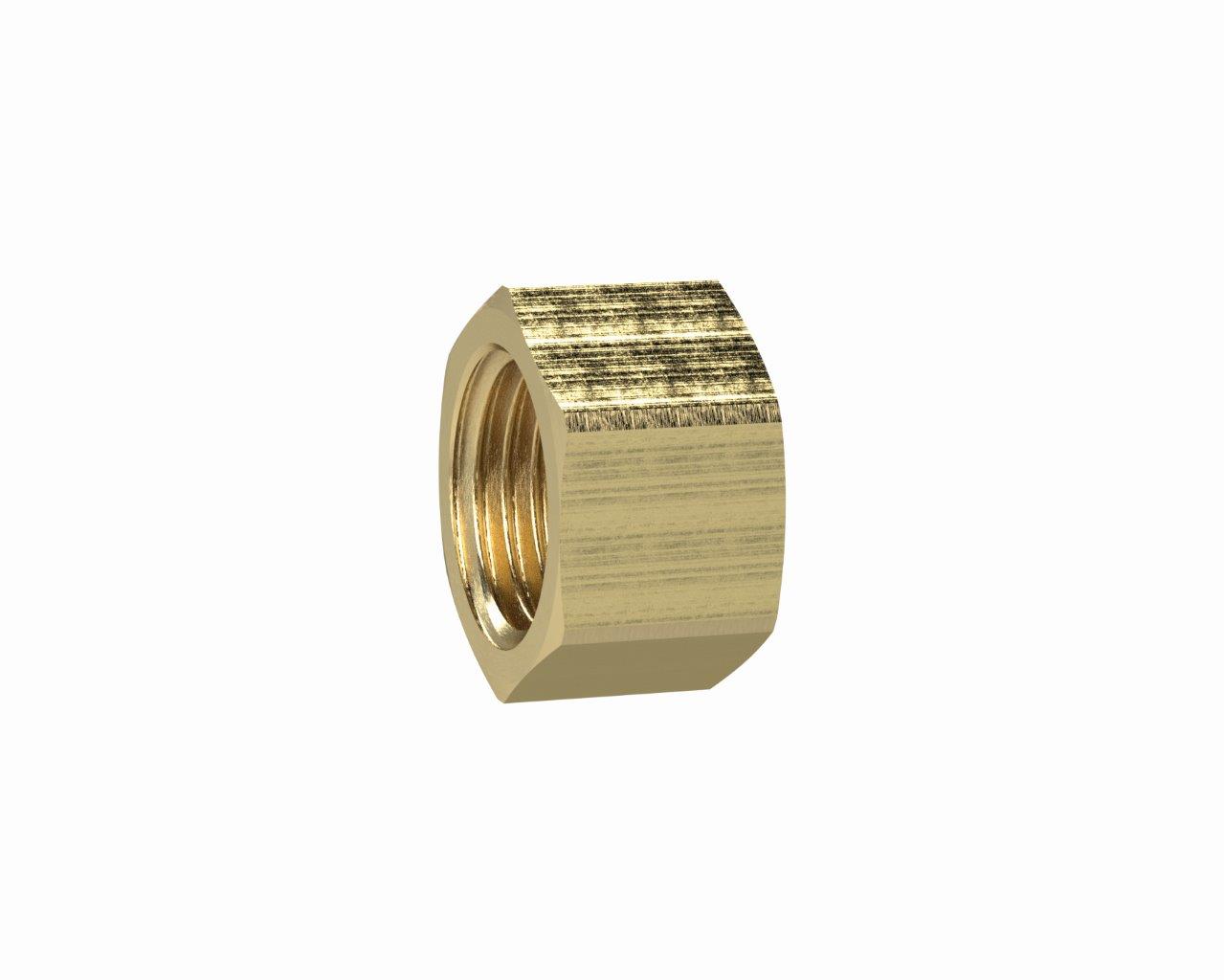 Verschlusskappe sechskant, G 1 1/2, SW 53, Messing - bei HUG Technik ✭