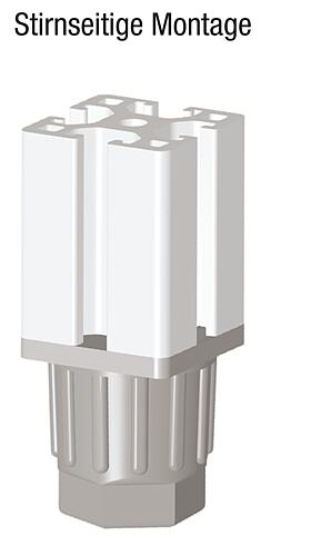 Gerätefuß höhenverstellbar M06 D1=30 H=35-50 Thermoplast, für Alu-Profile Aluminium-Profile, Komp:Stahl - K0432.300806 - direkt von HUG Technik ✓