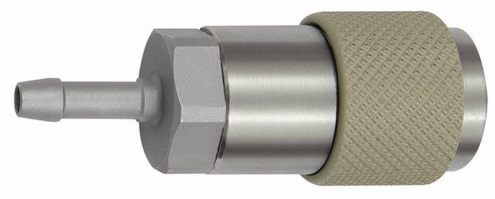 Unverwechselbare Dreh-Sicherheitskuppl. NW 6, ISO 6150 C, Tülle LW 10, grau - direkt von HUG Technik ✓