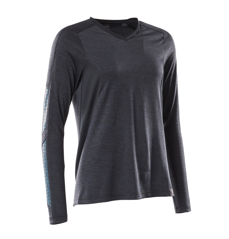 MASCOT® ACCELERATE T-Shirt, Langarm  Gr. 2XL/ONE, schwarzblau meliert - bei HUG Technik ✓