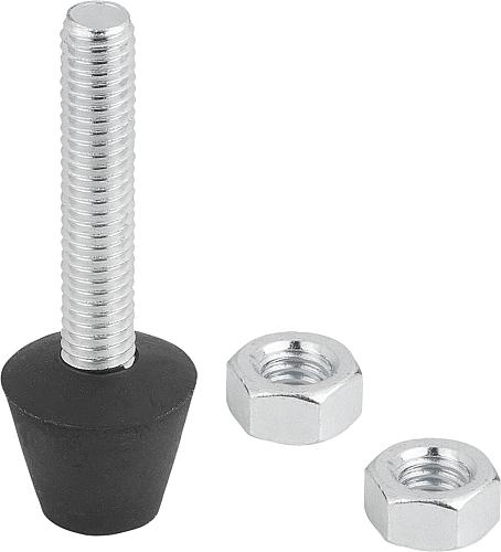 Produktbild Andruckspindel mit Druckstück, M06, L=44, Stahl, Komp: Neopren - K1443.060441 - erhältlich bei ✭ HUG Technik ✓