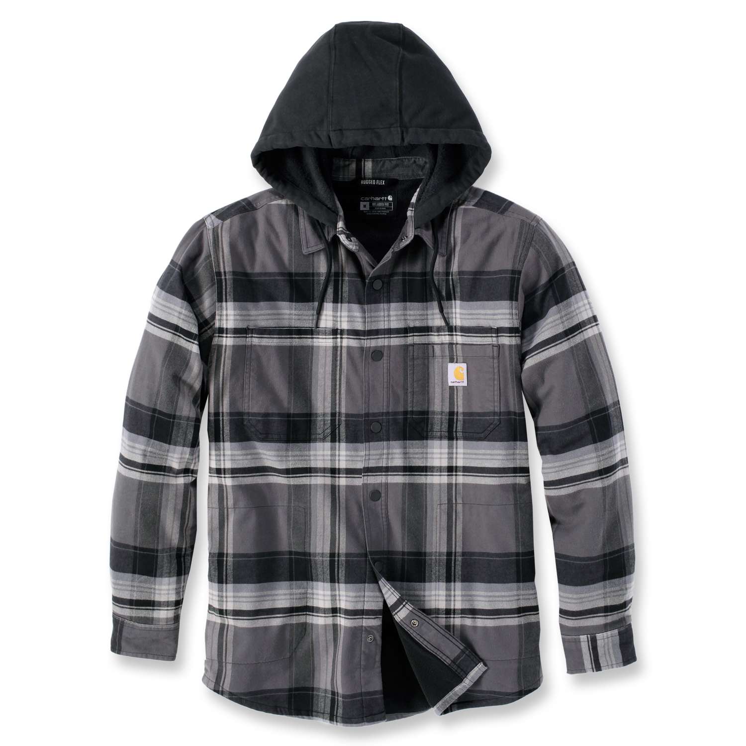 carhartt® Herren Fleece-Hemd mit Kaputze »FLANNEL SHERPA-LINED SHIRT JAC« Flach  - jetzt neu bei HUG Technik ♡