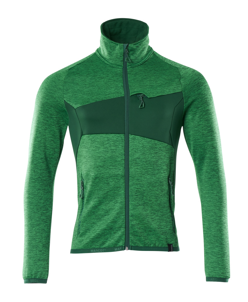 MASCOT® ACCELERATE Fleecepullover mit Reißverschluss  Gr. 2XL, grasgrün/grün - gibt’s bei HUG Technik ✓