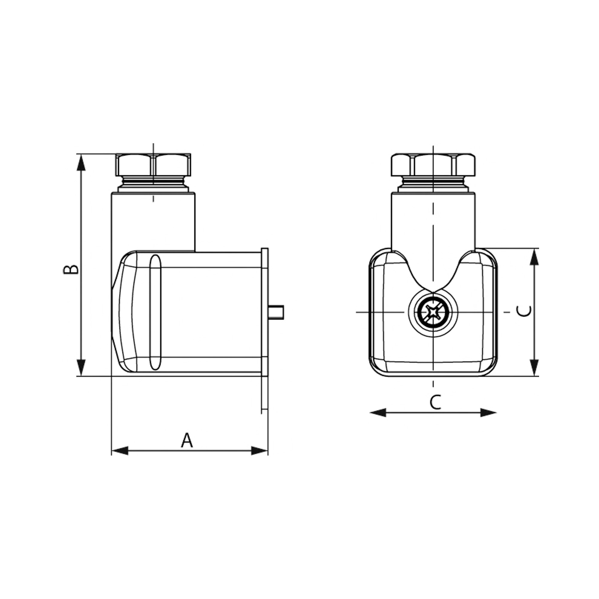 Gerätesteckdose, Bauform A, 12-24 V, AC/DC, LED, M16 IG - bei HUG Technik ✭