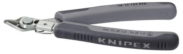 KNIPEX® Seitenschneider Elektronik ESD V2A mit Drahtklemme 125 mm - direkt von HUG Technik ✓