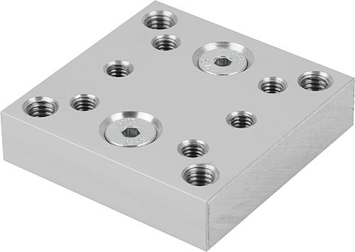 Adapterblock für Adapterplatte 50x50x12 Aluminium, Eloxiert - K1210.5050 - direkt von HUG Technik ✓