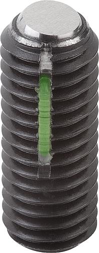 Kugeldruckschraube ohne Kopf M06, Form:B, LONG-LOK, Komp:Wälzlagerstahl L2=10,1 - K0666.20610 - bei HUG Technik ♡