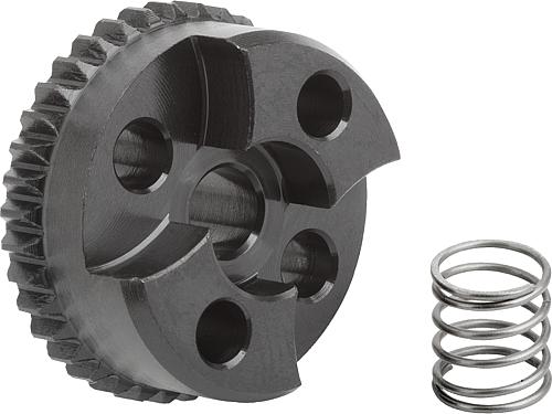 Rastelement mit Außenverzahnung, Form: F, D4=23, N=38, H=9,5, Stahl brüniert, Komp: Edelstahl - K1446.62338 - bei HUG Technik ✭