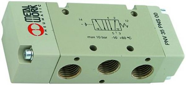 5/2-Wegeventil pneumatisch, monostabil, G 3/8, DN 13,3 - bei HUG Technik ☆