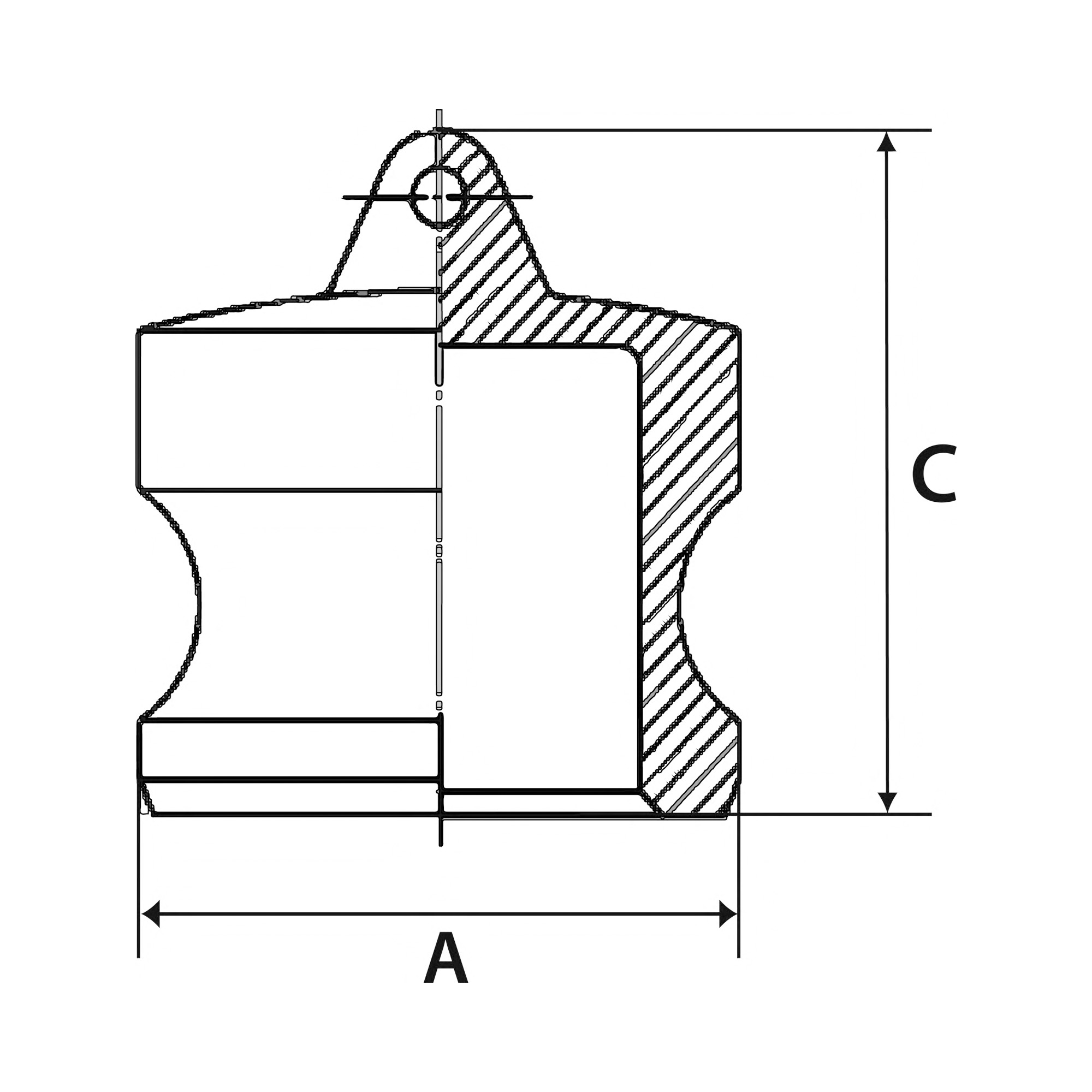 Kamlok-Verschlussstecker, Typ DP, Alu, BG 1, Stecker-Ø 37 - gibt’s bei HUG Technik ✓