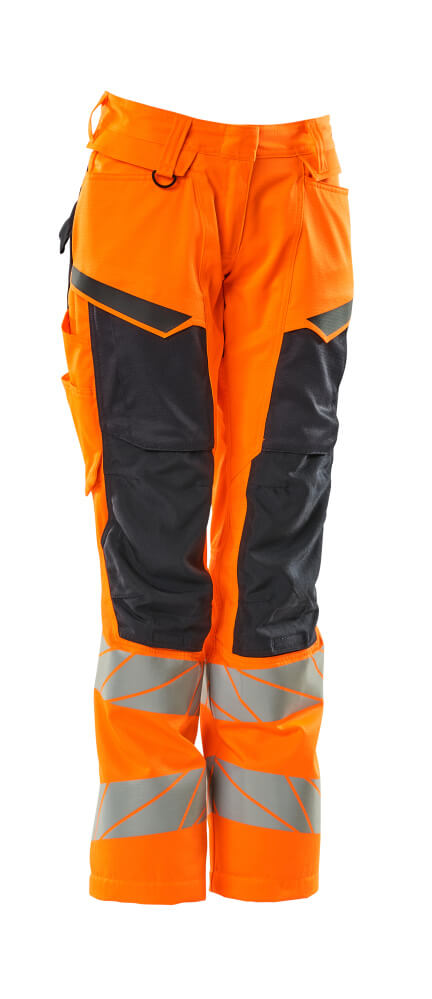 MASCOT® ACCELERATE SAFE Hose mit Knietaschen  Gr. 76/C34, hi-vis orange/schwarzblau - gibt’s bei HUG Technik ✓
