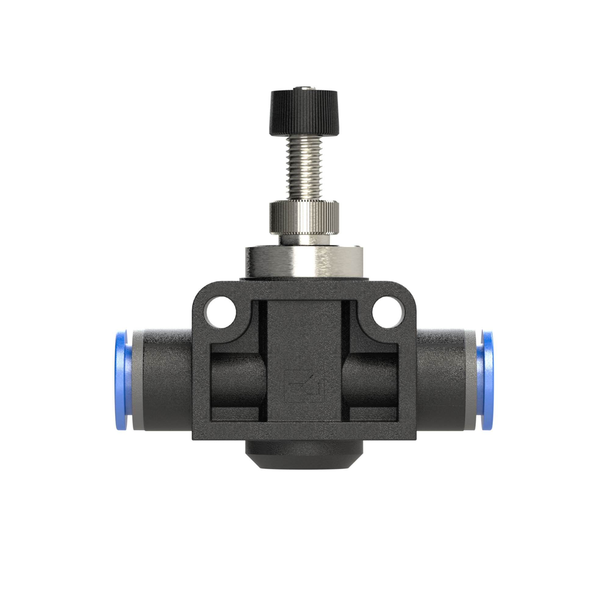 Drosselrückschlagventil »Blaue Serie«, Steckanschluss, Schlauch-Ø 6 - erhältlich bei ✭ HUG Technik ✓