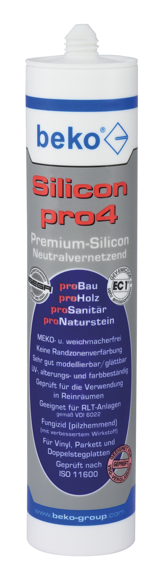 beko Silicon pro4 Universal Silikon-Dichtstoff 310 ml Kartusche