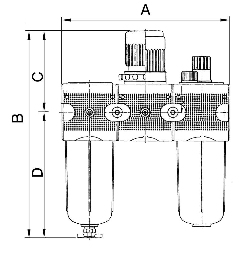 Wartungseinheit 3-tlg. »multifix-mini«, mit Metallbehälter, G 1/4 - bei HUG Technik ✭