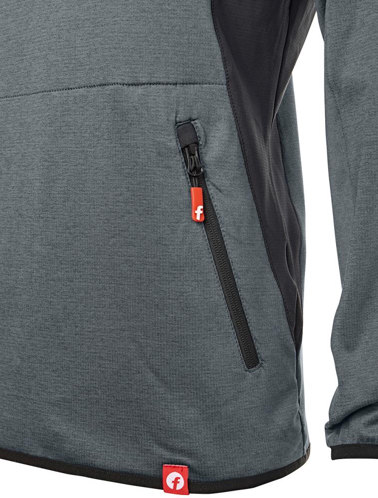 FORTIS Elements Tech-Fleecepullover, grau-schwarz meliert 🖤 bei HUG Technik ✓