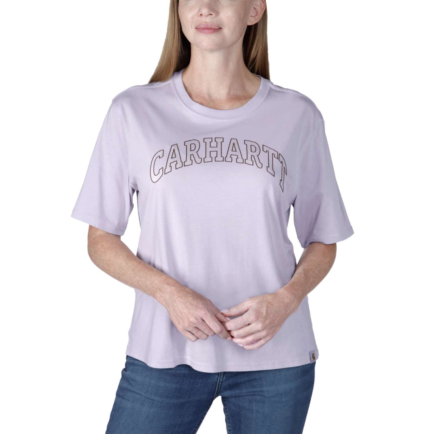 carhartt® Damen-T-Shirt »LIGHTWEIGHT S/S GRAPHIC T-SHIRT« - Gr. L, lilac haze - erhältlich bei ✌ HUG Technik ✓