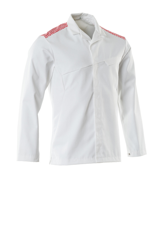 MASCOT® FOOD & CARE Jacke  Gr. 2XL, weiß/verkehrsrot - erhältlich bei ✭ HUG Technik ✓