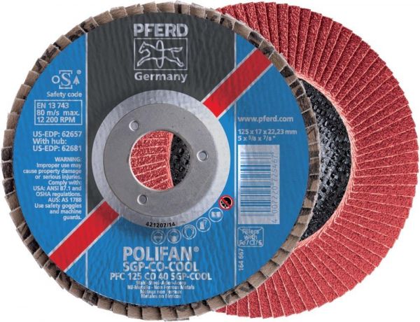 PFERD Fächerschleifscheibe gerade 115 mm CO40 SGP-COOL - bei HUG Technik ✓