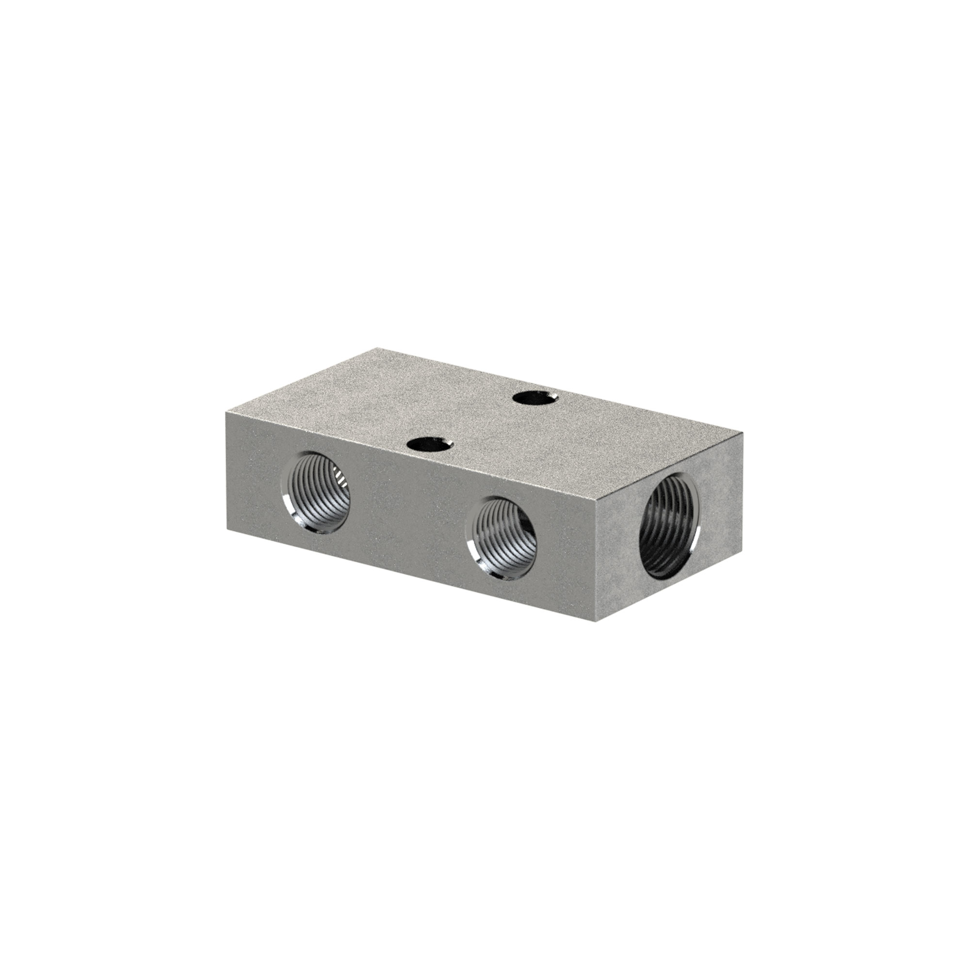 Verteilerleiste, Abgänge beidseitig, 2 x 1/2, 3 + 3 x 1/4, Aluminium - direkt bei HUG Technik ✓