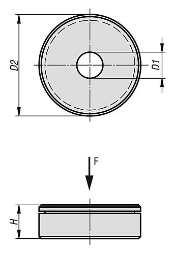 Spannkraftverstärker D1=24 Stahl, D=6 - K0584.06 - erhältlich bei ✭ HUG Technik ✓