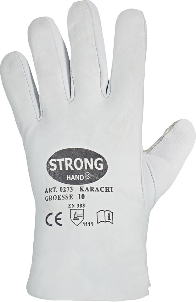 STRONGHAND® Handschuh, Nappaleder, hellgrau - direkt bei HUG Technik ✓