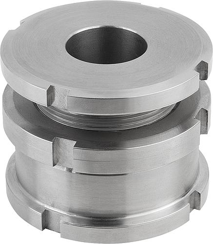 Höhenverstell-Element mit Kontermutter H=24 Edelstahl, D2=25, D=4,5 - K0097.04041 - bei HUG Technik ☆