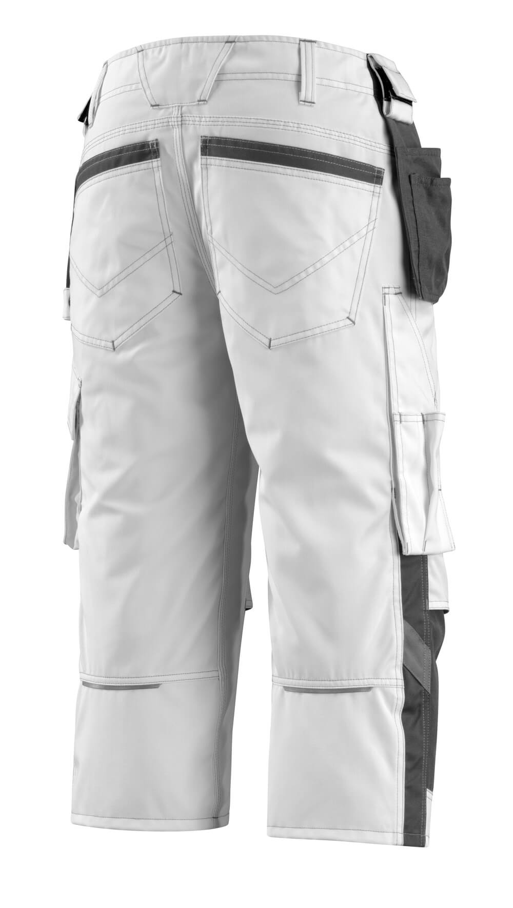 MASCOT® UNIQUE Dreiviertel-Hose mit Hängetaschen »Lindau« Gr. C44, weiß/dunkelanthrazit - erhältlich bei ♡ HUG Technik ✓