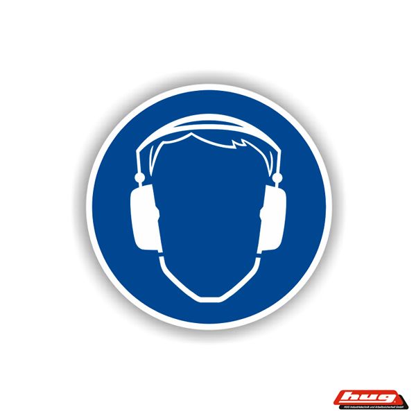 Gebotsschild Folie, Gehörschutz, D 100 mm - bei HUG Technik ✭ Gebotsschild Folie, Gehörschutz, D 100 mm - bei HUG Technik ✭