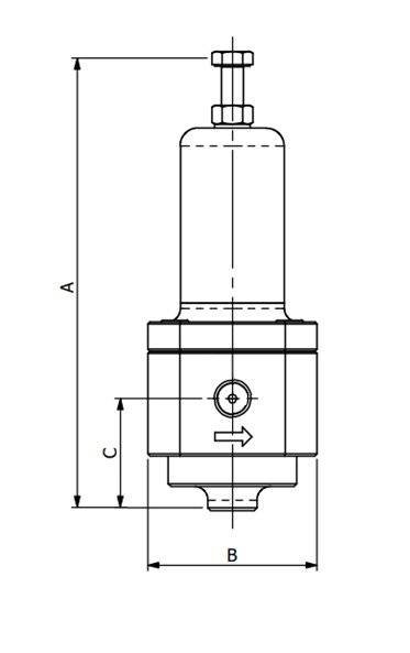 Edelstahl-Druckregler, 1.4404, nicht rücksteuerbar, G 1/4, 1,0 - 17 bar - bei HUG Technik ✓