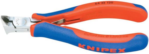 KNIPEX® Vornschrägschneider Elektronik mit kleiner Fase 120 mm - bekommst Du bei HUG Technik ♡