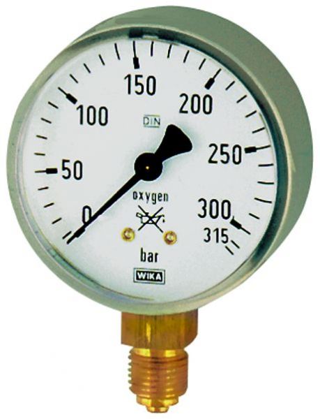 Schweißtechnikmanometer Stahl, acetylene, G 1/4 unten, 0-2,5 bar, ø 63 mm - gibt’s bei ☆ HUG Technik ✓