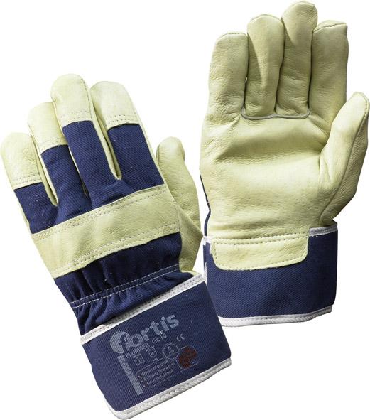 FORTIS Handschuh Plumber, Schweinsleder, Gr. 10, blau-beige - bei HUG Technik ✭