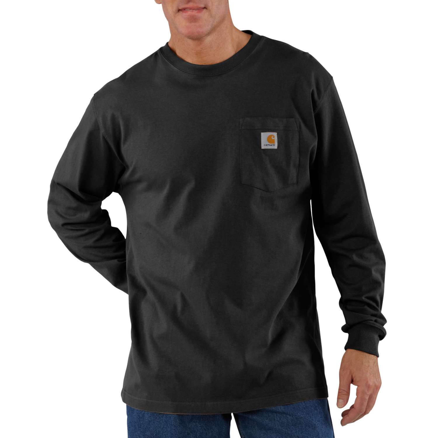 carhartt® Herren-Langarmshirt WORKWEAR POCKET T-SHIRT L/S, black - bei HUG Technik ✭