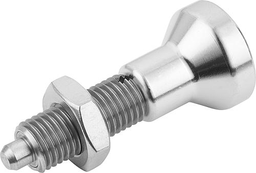 Arretierbolzen Gr.0 M08x1, Form: H Edelstahl, ungehärtet, D=4 - K0634.112004 - bei HUG Technik ✭