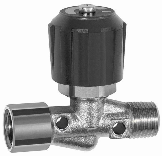 Nadelventil, Messing vernickelt, IG/AG, Rp/R 1/4, DN 4 - gibt’s bei HUG Technik ✓