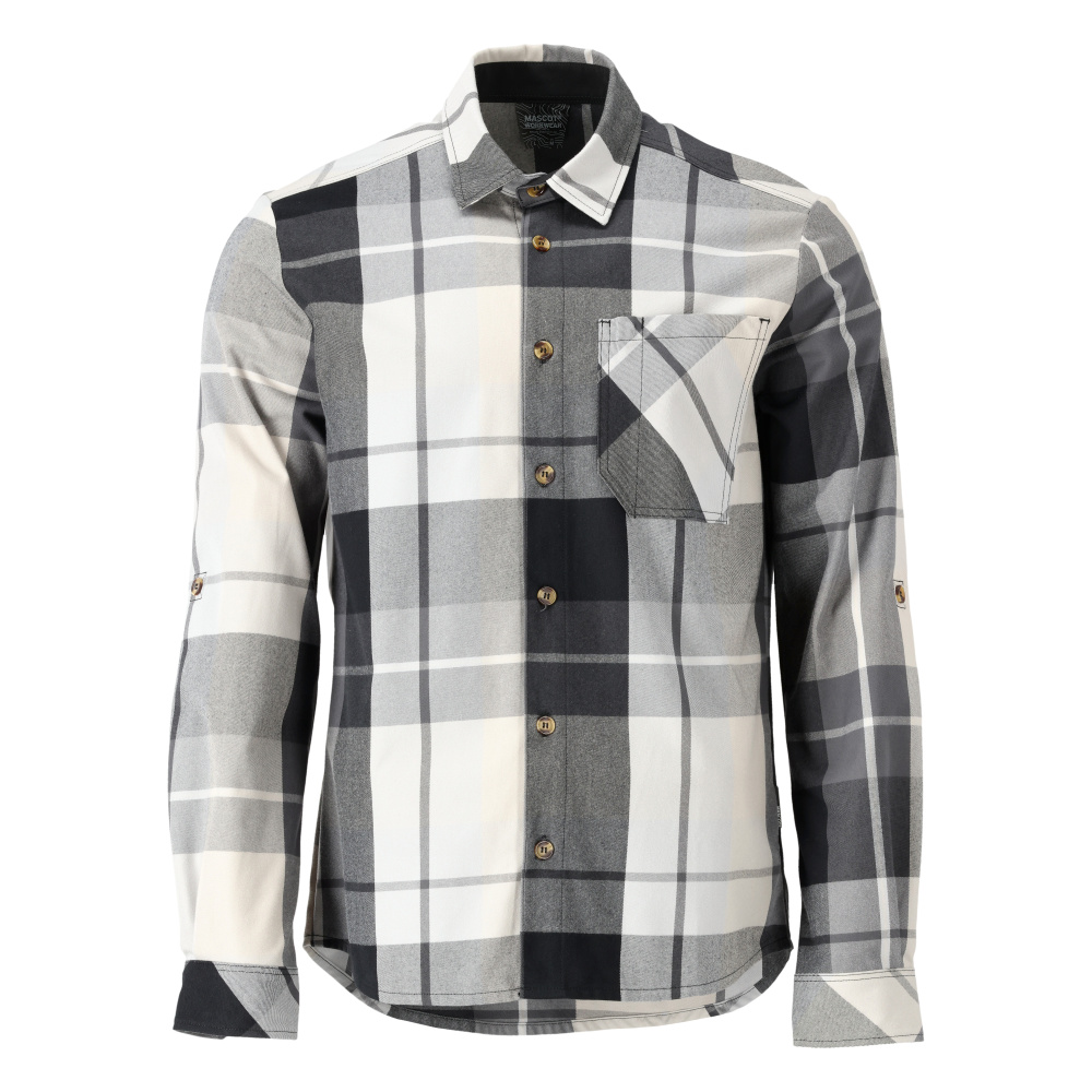 MASCOT® CUSTOMIZED Hemd aus Flanell  Gr. S, anthrazitgrau-kariert - jetzt neu bei HUG Technik ♡