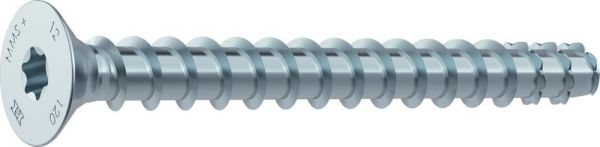 HECO-MULTI-MONTI®-plus-F Schraubanker, Senkkopf 7,5x 60/ 5/ 25 T-40 Stahl, gehärtet, blau verzinkt, Packung mit 50 Stück - bei HUG Technik ♡