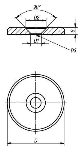 Vorlegscheibe Edelstahl D1=4,3, D=16 - K0173.10416 - bei HUG Technik ✓