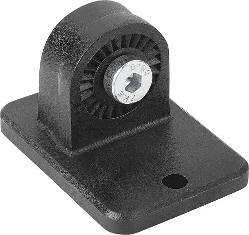 Rohrverbinder mit Fuß H=35 G=50 Thermoplast, mit Innenverzahnung, Komp:Stahl - K0487.18 - bei HUG Technik ✭