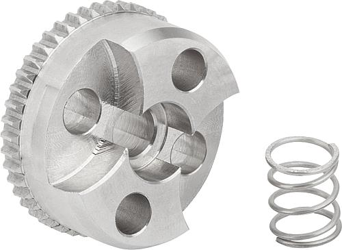 Rastelement mit Außenverzahnung, Form: F, D4=23, N=38, H=9,5, Edelstahl blank, Komp: Edelstahl - K1446.162338 - erhältlich bei ✭ HUG Technik ✓