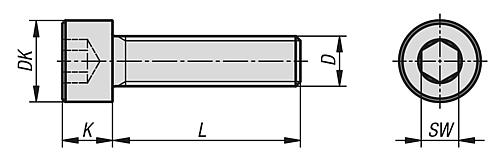 Zylinderschraube mit Innensechskant, Gewinde bis Kopf DIN912, DIN EN ISO4762 M05X40, Stahl 8.8 galvanisch verzinkt - K1159.405X40 - bekommst Du bei HUG Technik ♡