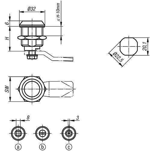 Drehriegel lange Ausführung, Zink verchromt - K1113 - bei HUG Technik ✭ Drehriegel lange Ausführung, Zink verchromt - K1113 - direkt von HUG Technik ✓