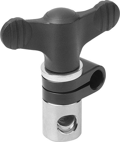 Spanngelenk Gr.1 Stahl, Komp:Aluminium D1=6, D=6 - K0136.0606 - gibt’s bei ☆ HUG Technik ✓