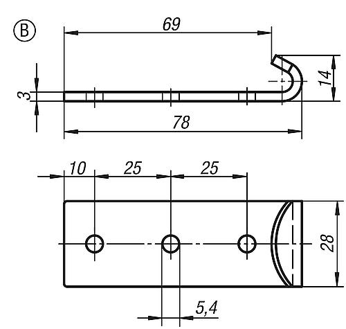 Gegenhaken, Form: B Edelstahl - K0051.9254782 - gibt’s bei ☆ HUG Technik ✓