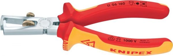 KNIPEX® Abisolierzange VDE mit Mehrkomponenten-Griffen 160 mm - bei HUG Technik ✓